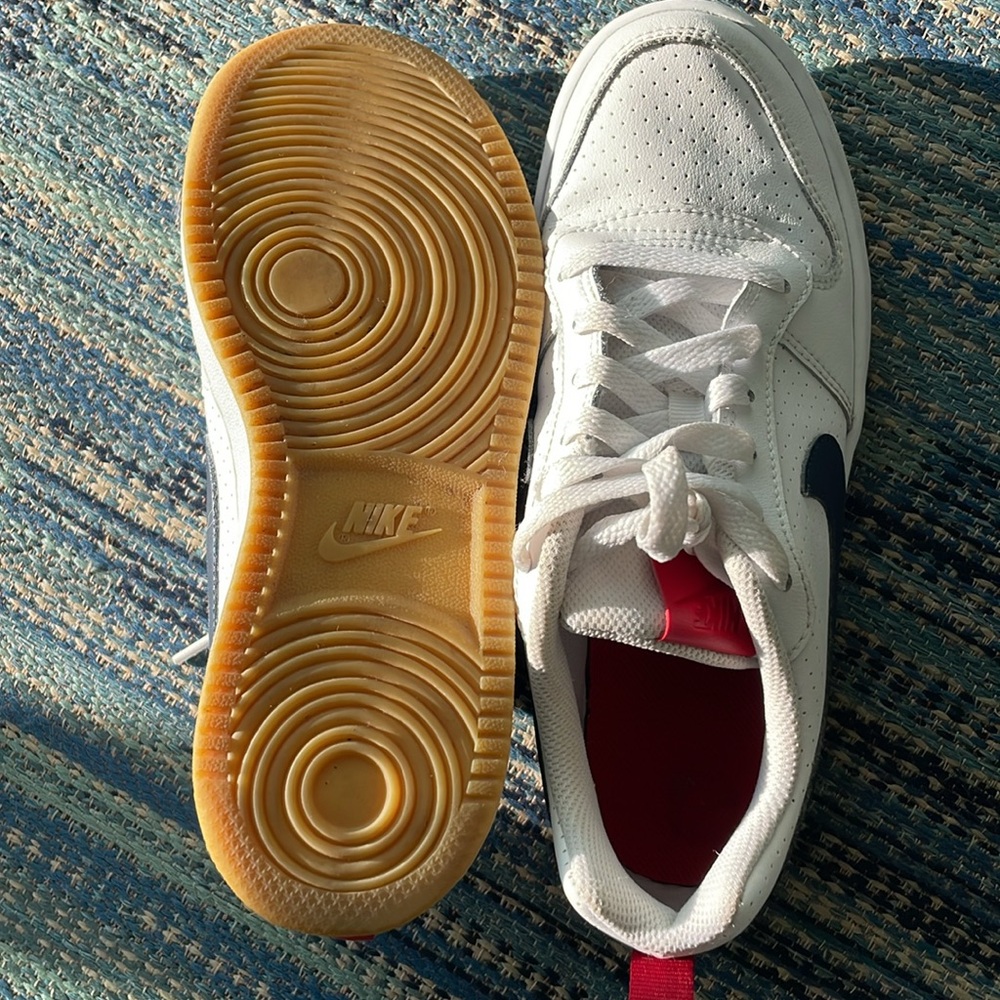 Nike Court Borough Low GS 'White Obsidian Gum' Sneakers size 7 - Picture 10 of 12